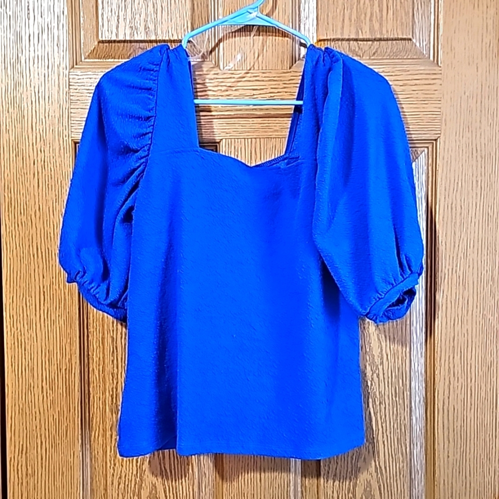 A new day blue blouse large